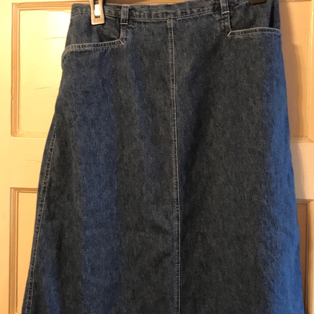 Long jean skirt